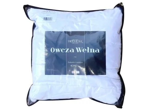 Poduszka - Imperial Owcza Wełna - wełniana 40x40 AMW z zamkiem