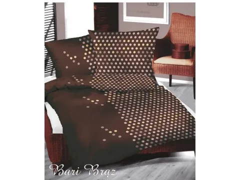 Komplet pościeli z jerseyu 160x200 greno Bari Brąz