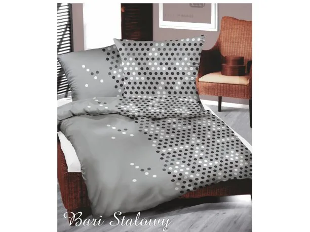 Pościel jersey 220x200 greno Bari Stalowy
