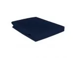 Prześcieradło satynowe 200x220 z gumką ciemny granat 026