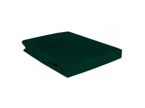 Prześcieradło satynowe 180x200 z gumką zieleń butelkowa 036