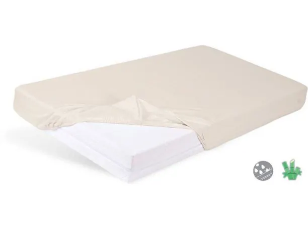 Prześcieradło bambusowe 220x200 z gumką jasny krem Bamboo