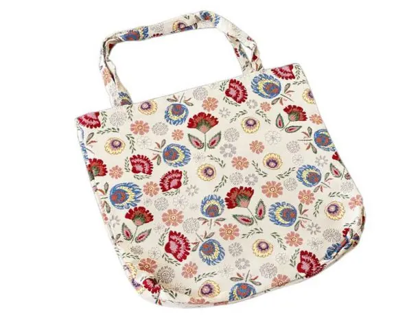 Torba gobelinowa- duża 42x40 kwiaty łowickie na zakupy