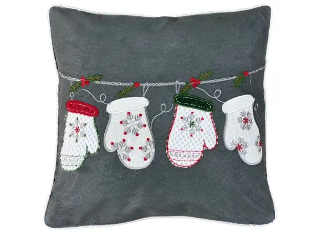 Poszewka dekoracyjna 40x40 rękawice int 0064- 1 szt Boże Narodzenie