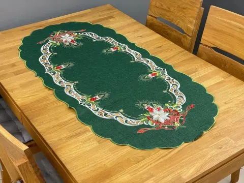 Bieżnik świąteczny na ławę stół Stroik Świąteczny 60x120 cm