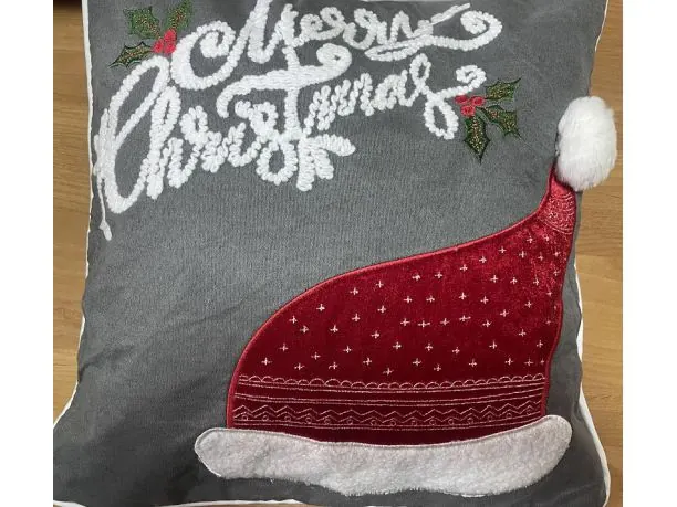 Poszewka dekoracyjna 40x40 czapka mikołaja int 422 - 1 szt Boże Narodzenie