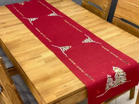 Bieżnik Świąteczny w Choinki 40x172 cm na Boże Narodzenie