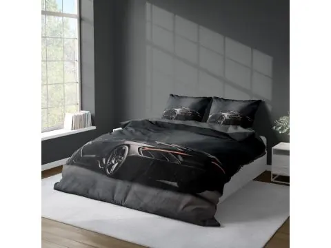 Pościel satynowa 160x200 +2/70x80 z mikrowłókna magic collection 4168 a 3D Lambo