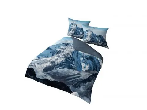 Pościel satynowa 160x200 +2/70x80 z mikrowłókna magic collection 4176 a 3D Góry