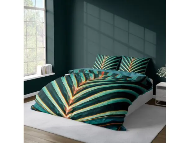 Pościel satynowa 160x200 +2/70x80 z mikrowłókna magic collection 4189 a 3D liść