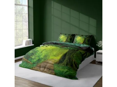 Pościel satynowa 160x200 +2/70x80 z mikrowłókna magic collection 4191 a 3D nostalgia