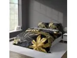 Pościel satynowa 160x200 +2/70x80 z mikrowłókna magic collection 4197 a 3D liście klonu, monstery