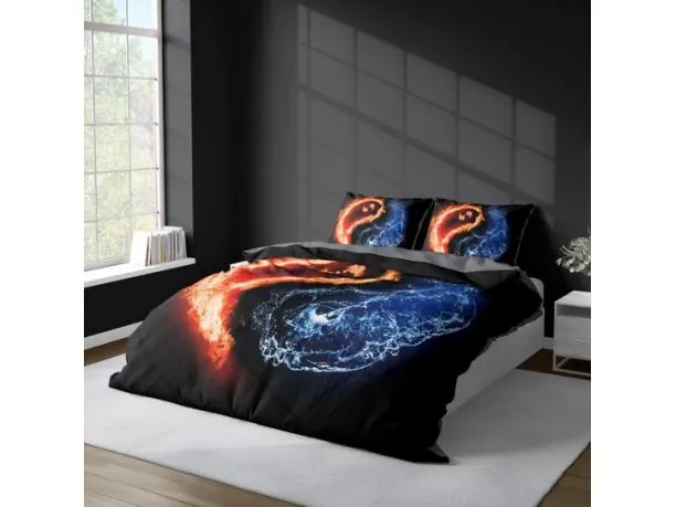 Pościel satynowa 160x200 +2/70x80 z mikrowłókna magic collection 4221 a 3D serce