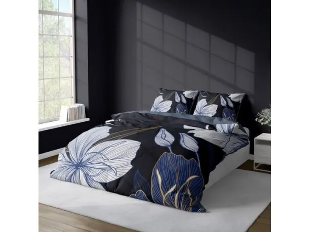 Pościel satynowa 160x200 +2/70x80 z mikrowłókna magic collection 4222 a 3D kwiaty