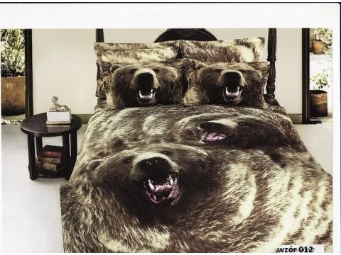 Komplet pościeli satynowej 160x200 Rosso 3D wzór 012