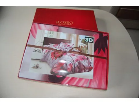 Komplet pościeli satynowej 220x200 Rosso 3D wzór 84
