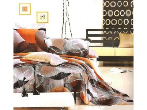 Komplet pościeli satynowej 220x200 Rosso 3D wzór 154