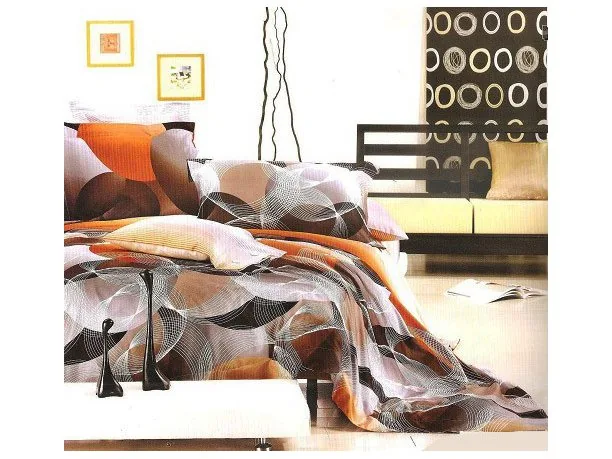 Komplet pościeli satynowej 220x200 Rosso 3D wzór 154