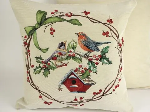 Poszewka dekoracyjna gobelinowa kolorowe ptaszki nr 248 SlodkieSny 45x45 cm gobelin