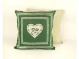 Poszewka dekoracyjna gobelinowa nr 1b serce zielone SlodkieSny 45x45 cm gobelin