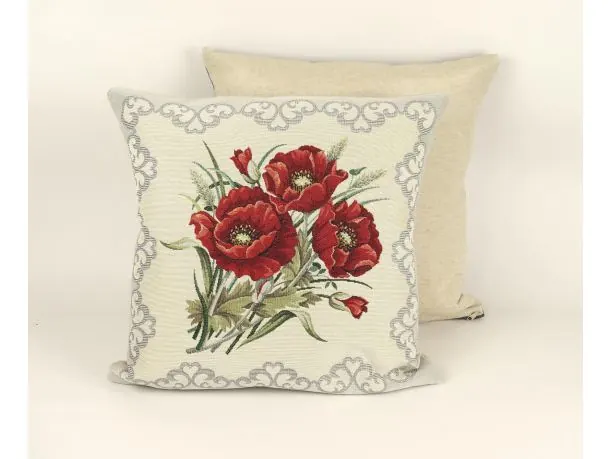 Poszewka dekoracyjna gobelinowa maki bukiet nr 146 SlodkieSny 45x45 cm gobelin
