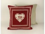 Poszewka dekoracyjna gobelinowa serce czerwone nr 33 SlodkieSny 45x45 cm gobelin