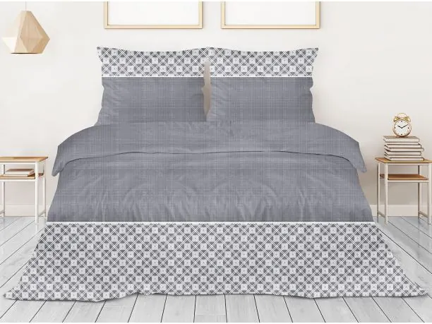 Pościel z satyny bawełnianej 140x200 + 70x80 Alessio Greno Gold Line