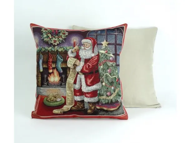 Poszewka świąteczna gobelinowa nr. 208 mikołaj choinka SlodkieSny 45x45 cm gobelin