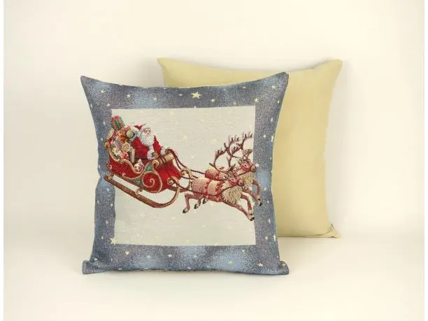 Poszewka świąteczna gobelinowa mikołaj z prezentami nr. 281 SlodkieSny 45x45 cm gobelin