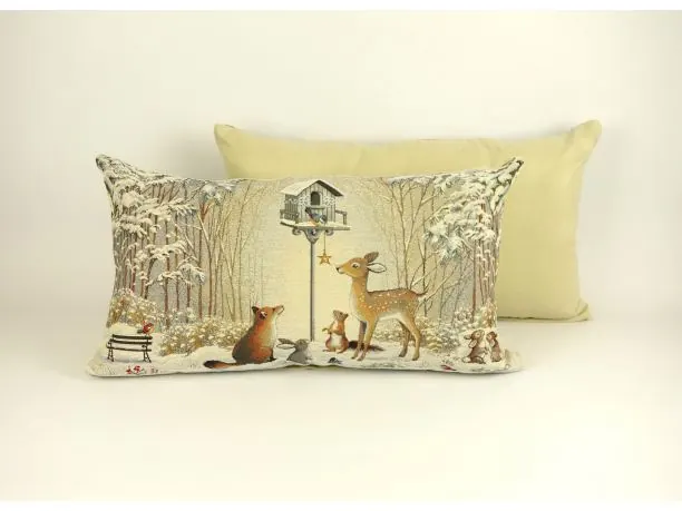 Poduszka świąteczna gobelinowa nr. 211/235 sarenka w lesie SlodkieSny 40x70 cm gobelin