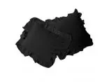 Komplet poszewek bawełnianych 2x40x40 z falbanką black limasso jednobarwna czarny