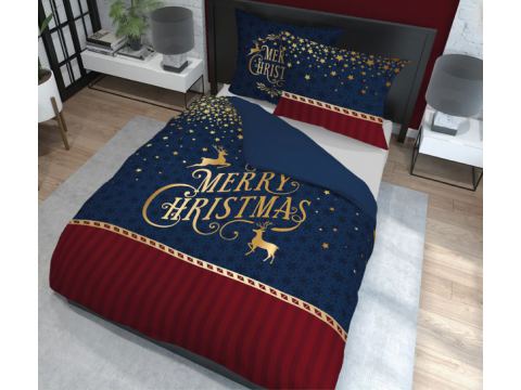 Pościel z bawełny 160x200 - 4264 A  merry christmas Holland Christmas holenderska świateczna
