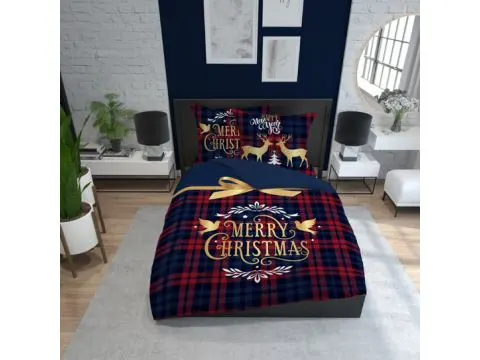 Pościel bawełniana 220x200 - 4266 A merry christmas Holland holenderska świąteczna
