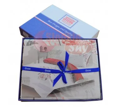 Pościel satynowa haftowana Sienna 160x200 Greno