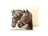 Poszewka dekoracyjna gobelinowa Koń 3 SlodkieSny 45x45 cm gobelin głowy koni