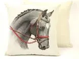 Poszewka dekoracyjna gobelinowa Kon 4 SlodkieSny 45x45 cm gobelin głowa konia