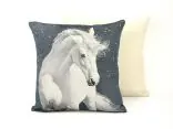 Poszewka dekoracyjna gobelinowa Koń 2 SlodkieSny 45x45 cm gobelin biały koń