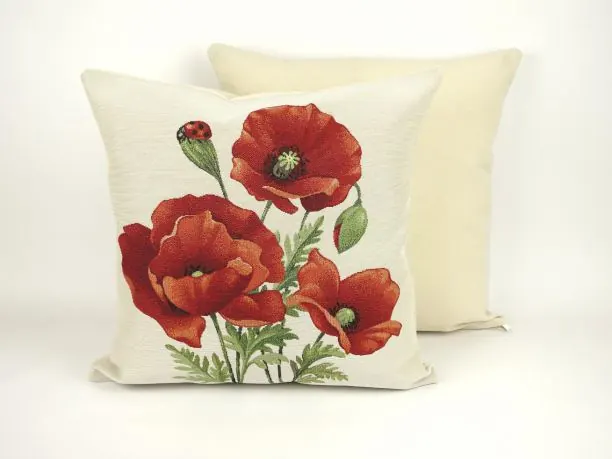 Poszewka dekoracyjna gobelinowa nr. 29 SlodkieSny 45x45 cm gobelin maki, biedronka