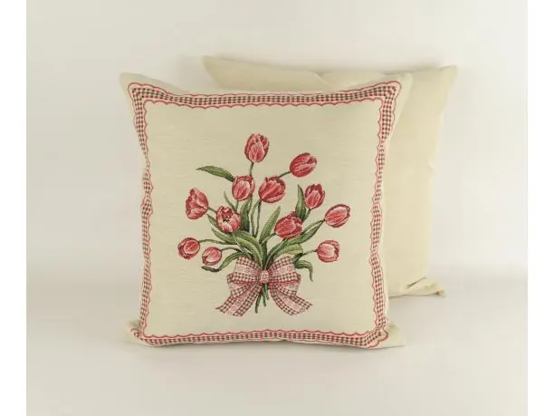 Poszewka dekoracyjna gobelinowa nr. 11 SlodkieSny 45x45 cm gobelin tulipany