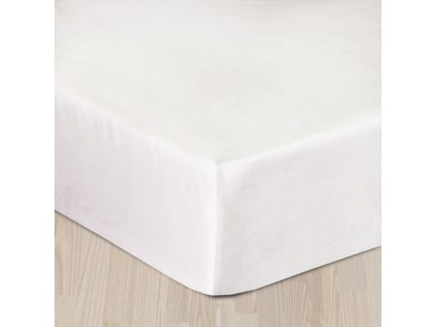 Prześcieradło satynowe z gumką 180x200 białe  603 Prześcieradło satynowe z gumką 180x200 białe  603