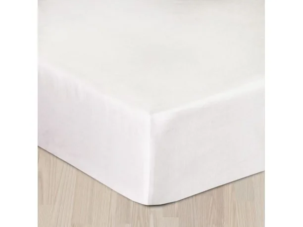 Prześcieradło satynowe z gumką 200x220 białe 603