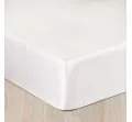 Prześcieradło satynowe z gumką 200x220 białe 603