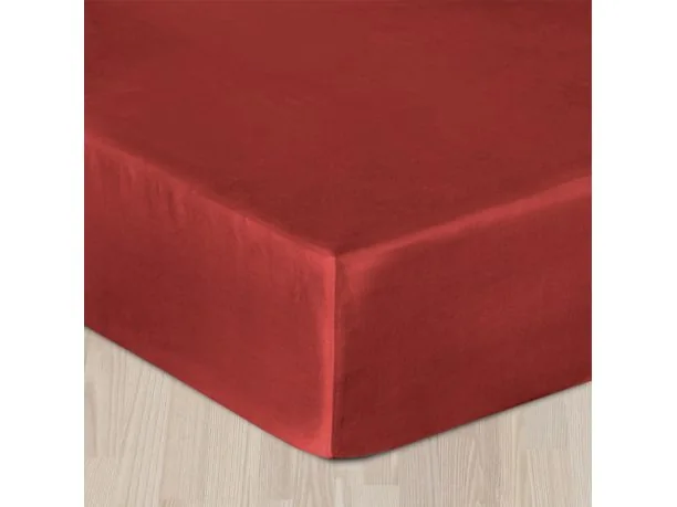Prześcieradło satynowe z gumką 90x200 bordowe 20053