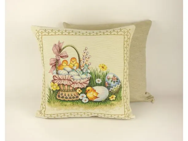 Poszewka wielkanocna gobelinowa kurczaczki, pisanki nr. 301 SlodkieSny 45x45 cm gobelin