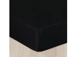 Prześcieradło satynowe z gumką 200x220 czarne 966