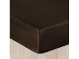 Prześcieradło satynowe z gumką 140x200 czekoladowe 80053