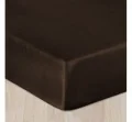 Prześcieradło satynowe z gumką 200x220 czekoladowe 80053