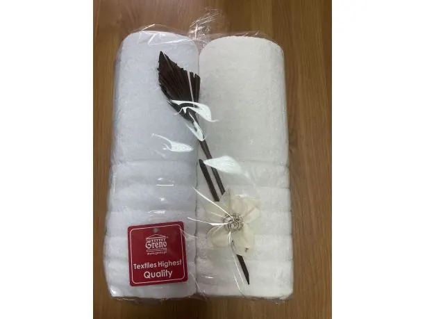 Komplet ręczników Alexa 2/70x130 upominek kremowy, biały