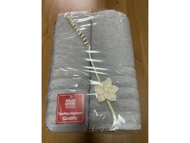 Komplet ręczników Alexa 2/70x130 upominek jasny popiel