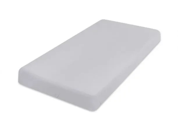 Prześcieradło muślinowe 90x200 z gumką jasny popiel 42